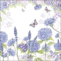 1 Pakje papieren lunch servetten - Purple Wildflowers - Ambiente