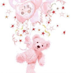 20 Papieren Lunch Servetten - Teddy Rose - 1 pakje - Ambiente
