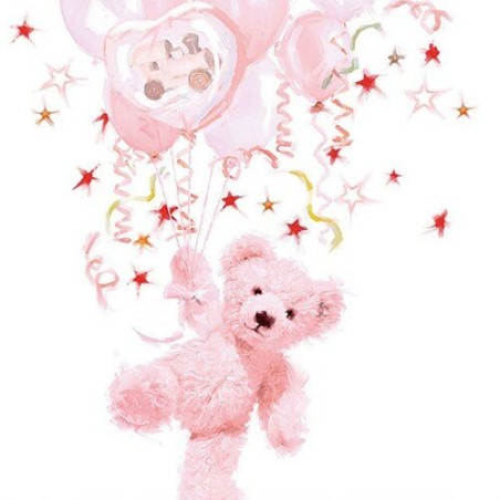 20 Paper Lunch Napkins - Teddy Rose - 1 pack - Ambiente