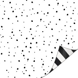 Kassaplan - Wrapping paper 70cm - Basic - Black - White - Dots - Stripe