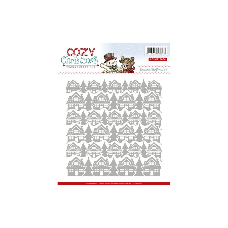 Cozy Christmas - Embossing Folder - Yvonne Creations Cozy Christmas - Embossing Folder - Yvonne Creations