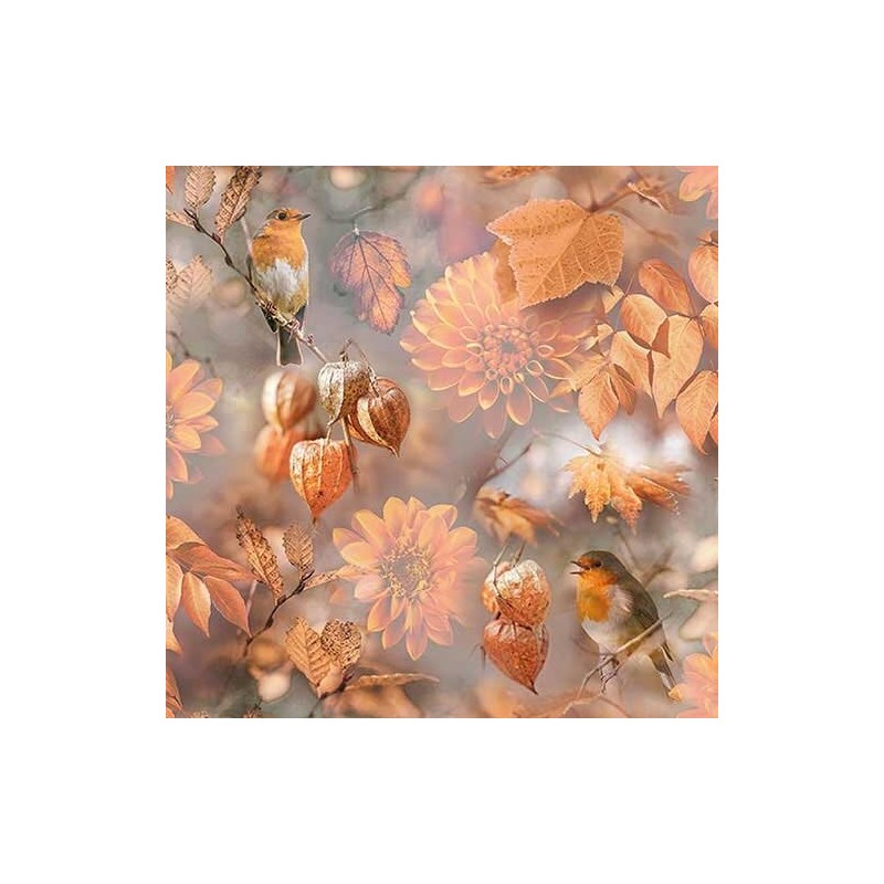1 Pakje papieren lunch servetten - Orange Autumn - Ambiente 1 Pakje papieren lunch servetten - Orange Autumn - Ambiente