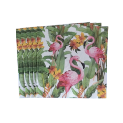 Ambiente - Lunch Napkin - Flamingo's White