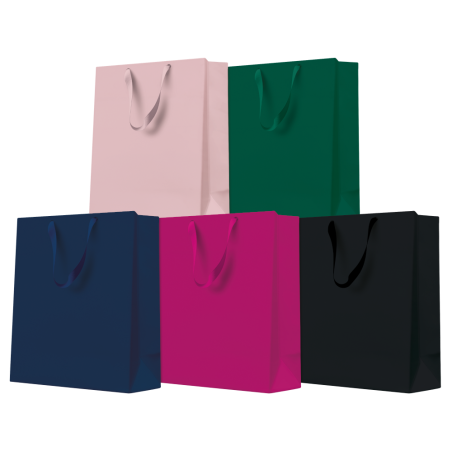 5 Gift bags - Monocolor dark - Medium - 20x25x10cm