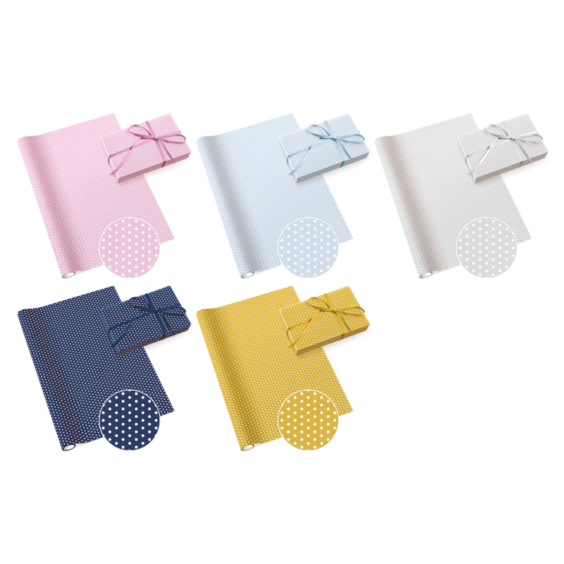 PAW - 5 Rollen Cadeaupapier - Stippen PAW - 5 Rollen Cadeaupapier - Stippen