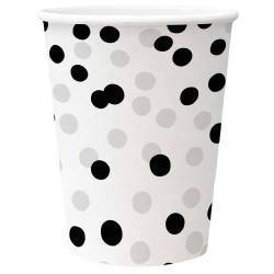 PAW - Paper cups - Confetti Silver-black