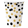 PAW - Papieren bekers - Confetti Gold-black