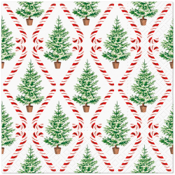 PAW - Lunch Napkins - Candy Cane Forest