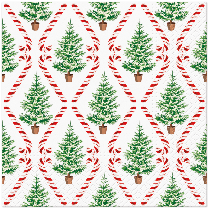 PAW - Lunch Napkins - Candy Cane Forest PAW - Lunch Napkins - Candy Cane Forest
