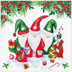 PAW - Lunch servetten - Christmas Gnomes