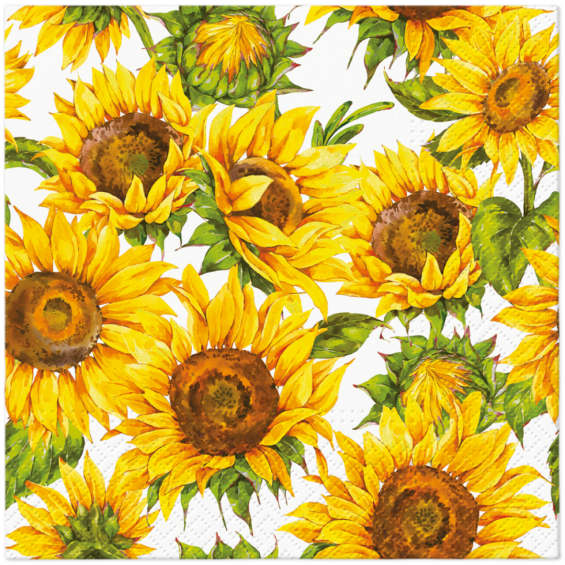 PAW - Lunch Napkins - Dancing Sunflowers PAW - Lunch Napkins - Dancing Sunflowers
