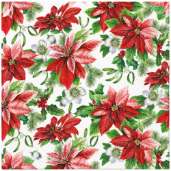 PAW - Lunch Napkins - Glory Poinsettia