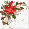 PAW - Lunch Napkins - Poinsettia Composition