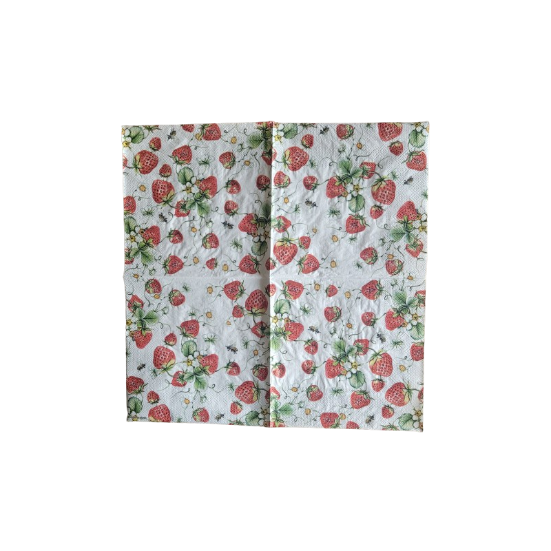 Ambiente - Lunch Napkin - Strawberries All Over