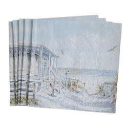 Ambiente - Lunch Napkin - Beach Cabin
