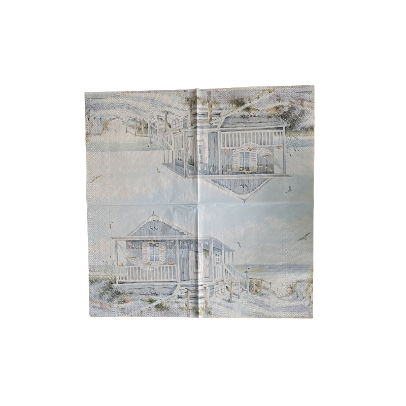 Ambiente - Lunch Napkin - Beach Cabin