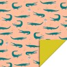 Wrapping Paper - Crocodile Peach - Yellow - 70 cm wide
