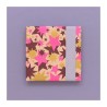 Wrapping paper - Big Stars Gold Beet Red/Fluor Pink - Misty Blue - 70cm wide