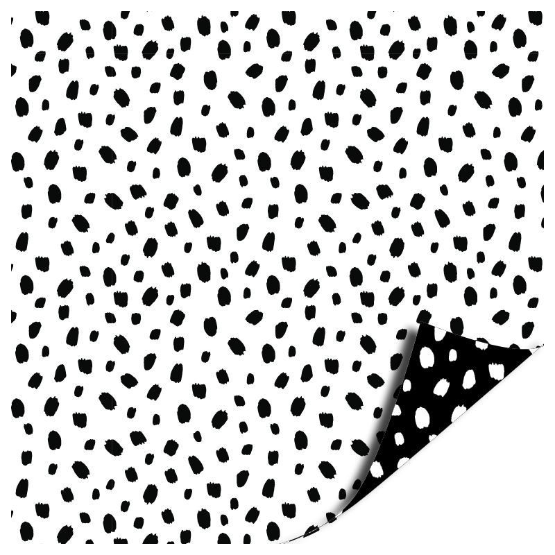 Kassaplan - Wrapping paper 70cm - Basic - Black - White - Dots Kassaplan - Wrapping paper 70cm - Basic - Black - White - Dots