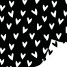 Kassaplan - Wrapping paper 70cm - Basic - Black - White - Hearts