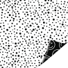 Kassaplan - Rol Cadeaupapier 70 cm - Basic - Zwart - Wit - Smiley - Dots