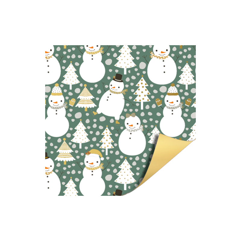 Kassaplan - Cadeaupapier 70 cm - Kerst - Sneeuwpop