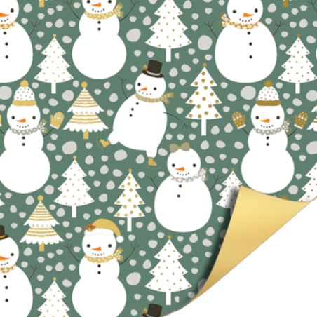 Kassaplan - Cadeaupapier 70 cm - Kerst - Sneeuwpop