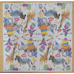 Ambiente - Lunch servetten - Animal Birthday White