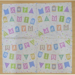Ambiente - Lunch servetten - Birthday Garland Blue