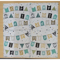 Ambiente - Lunch Napkins - Birthday Garland Green