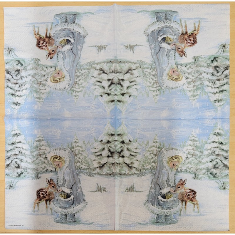 Ambiente - Lunch Napkin - Feeding Deer