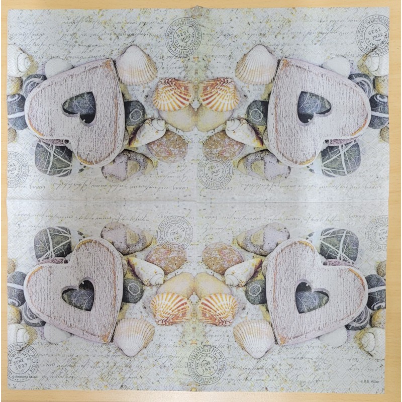 Ambiente - Lunch Napkin - Hearts And Stones