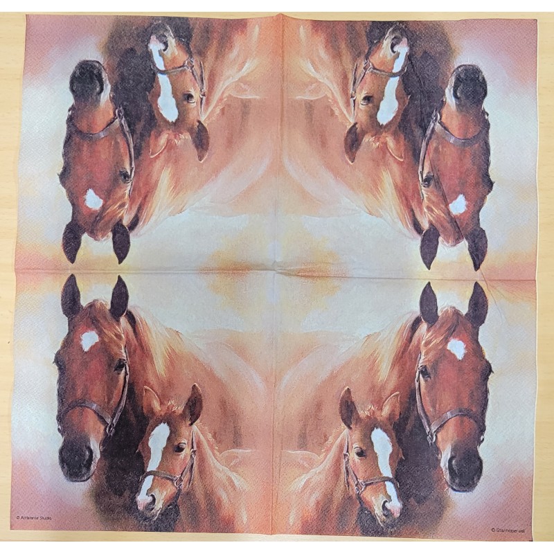 Ambiente - Lunch Napkin - Horse With Foal