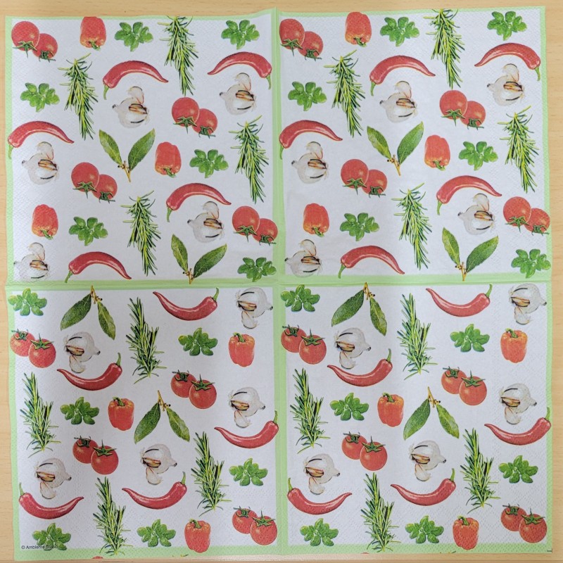 Ambiente - Lunch Napkin - Italian Vegetables