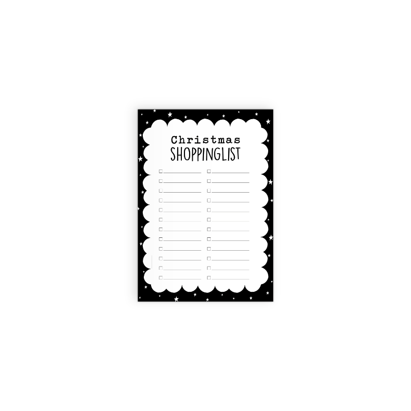 A5 Notitieblok - Christmas Shoppinglist -  Kerst