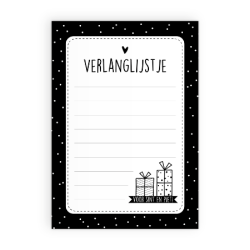 A5 Notitieblok - Verlanglijstje Sint en Piet - Sinterklaas