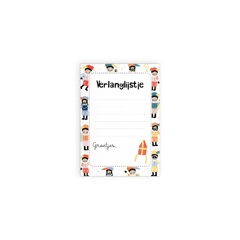 A5 Notepad - Wish list Pieten - Saint nicholas