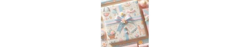 Birth gift wrapping paper